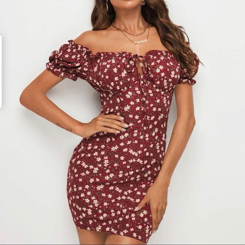 Beautiful dress with cute flowers designs